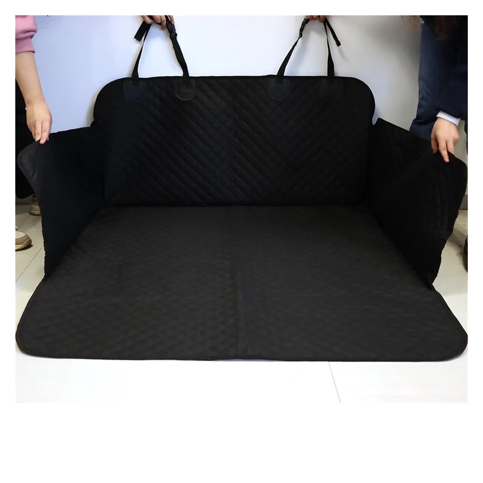 Kofferraumwanne Cargo Hund Auto Sitz Abdeckung Haustier Reise Hund Träger Auto Kofferraum Matte Wasserdicht SUV Cargo Liner Für Hunde Kofferraumschutzmatte(Black) von Eejghfwq