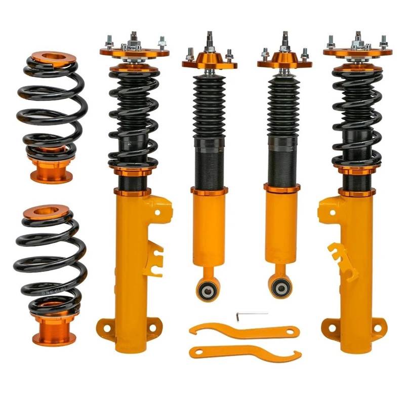 Stoßdämpfer Autos Für E36 318i 323i 325i 328i Spulenstreben Federbein 24-Wege Gewindefahrwerk Gewindefahrwerk Kit Stoßdämpferaufhängung(Gold) von Eejghfwq