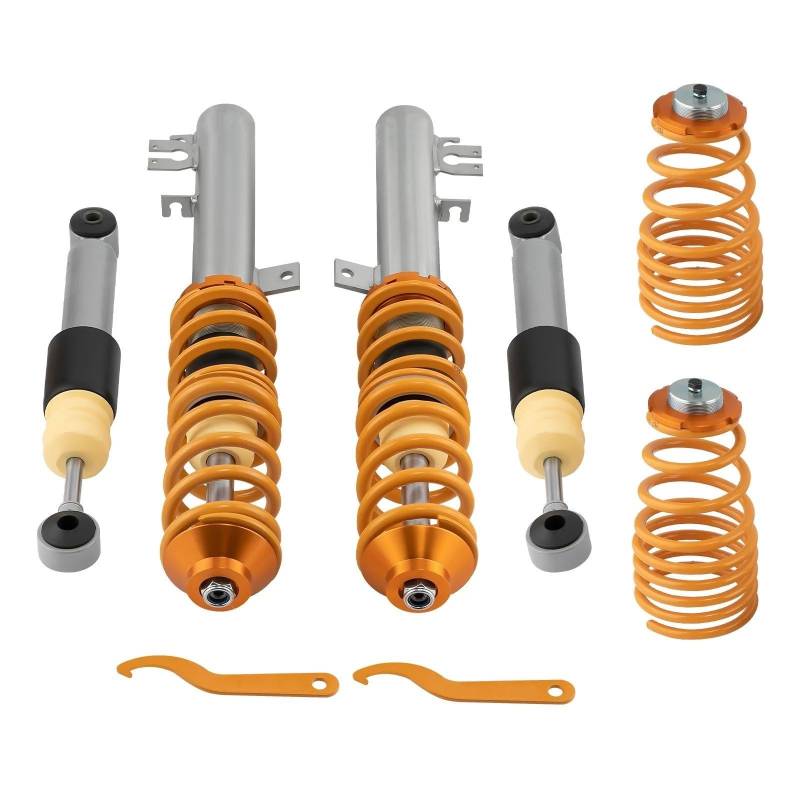 Stoßdämpfer Autos Für FIAT 500 Für Abarth 2008-2019 Gewindefahrwerk Schock Tieferlegung Stoßdämpfer Kit Einstellbare Gewindefahrwerk Einstellbare Tieferlegung Spulen Stoßdämpferaufhängung von Eejghfwq