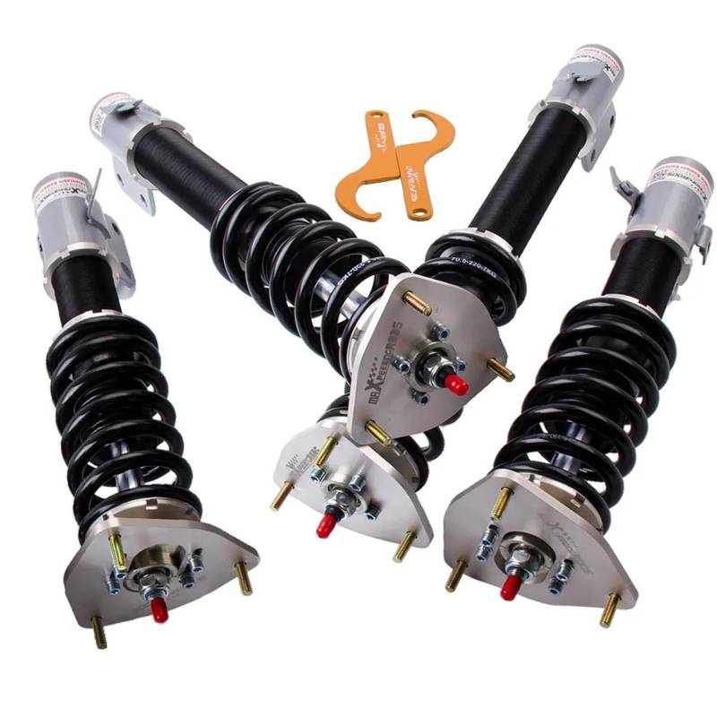 Stoßdämpfer Autos Für Subaru Für Impreza Für WRX Für STI 2000-2004 Für GDB 2,0 Federbein Gewindefahrwerk Stoßdämpfer Spule Frühling Gewindefahrwerk Suspension Kit Stoßdämpferaufhängung von Eejghfwq