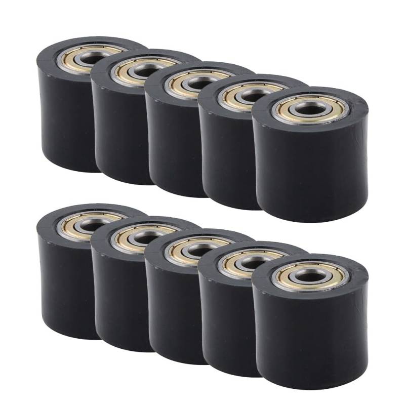 Eeuye 10 Stück 10 mm Mechanische Riemenscheibenlager, Rollenumlenkrolle, Kettenrolle, Geeignet für Straßenräder und Motorräder von Eeuye