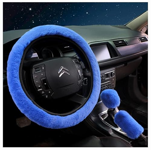 Egurs Lenkradbezug Plüsch 3er-Set Winter Warm Lenkradabdeckung Universal Plüsch Lenkradhülle Auto Bequem Handbremse Schaltabdeckung Und Lenkradschoner Blau Egurs Lenkradbezug Plüsch 3er-Set Winter Warm Lenkradabdeckung Universal Plüsch Lenkradhülle Auto Bequem Handbremse Schaltabdeckung Und Lenkradschoner Blau von Egurs