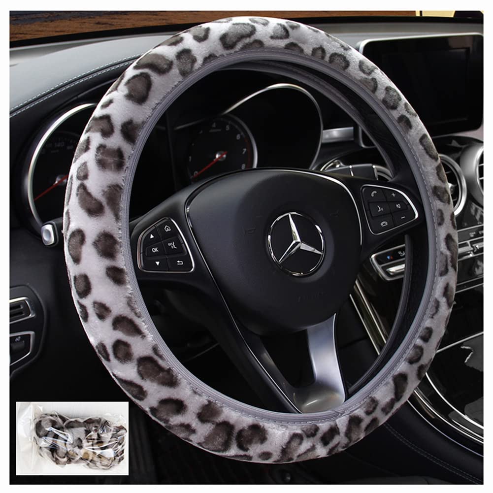 Egurs Leopard Lenkradbezug Universal Auto Lenkradhülle Lenkrad Abdeckung rutschfeste Auto Lenkradabdeckung Lenkradschoner Car Zubehör grau Egurs Leopard Lenkradbezug Universal Auto Lenkradhülle Lenkrad Abdeckung rutschfeste Auto Lenkradabdeckung Lenkradschoner Car Zubehör grau von Egurs