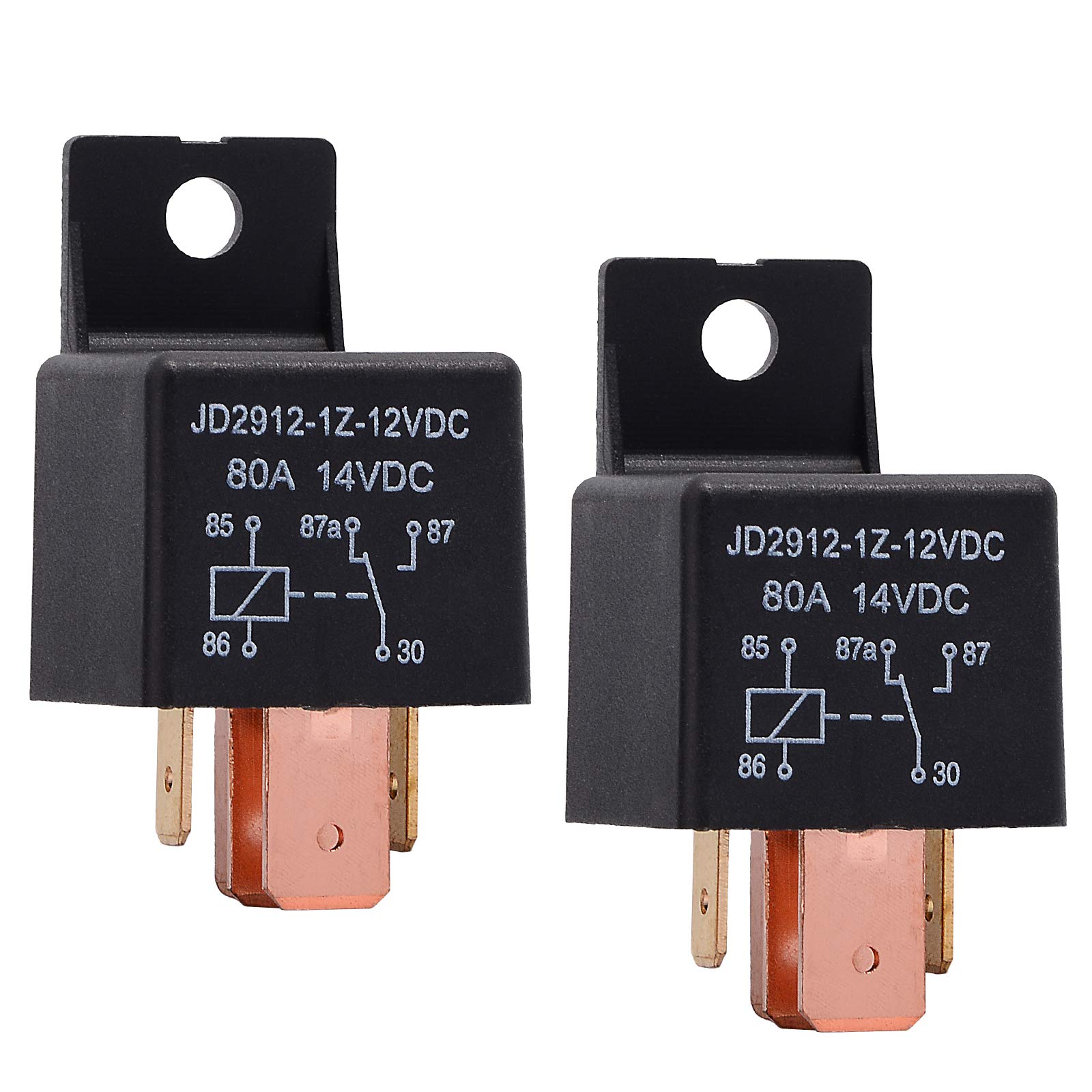 Ehdis 2 Stück Relais 12V 80A 5 Pin Car Relais für Auto ruck Motor SPDT-LKW-Boot Van Fahrzeug Auto Relais 12V-Schalter von EHDIS