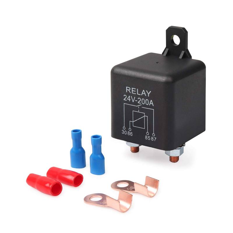 Ehdis Relais Batterie Trennrelais 24V 200A Spitzenlast Relay für Auto LKW PKW Motor Wohnwagen Automobil Boots Auto Starter Heavy Duty Split Lade ZL180 Batterietrennrelais von EHDIS