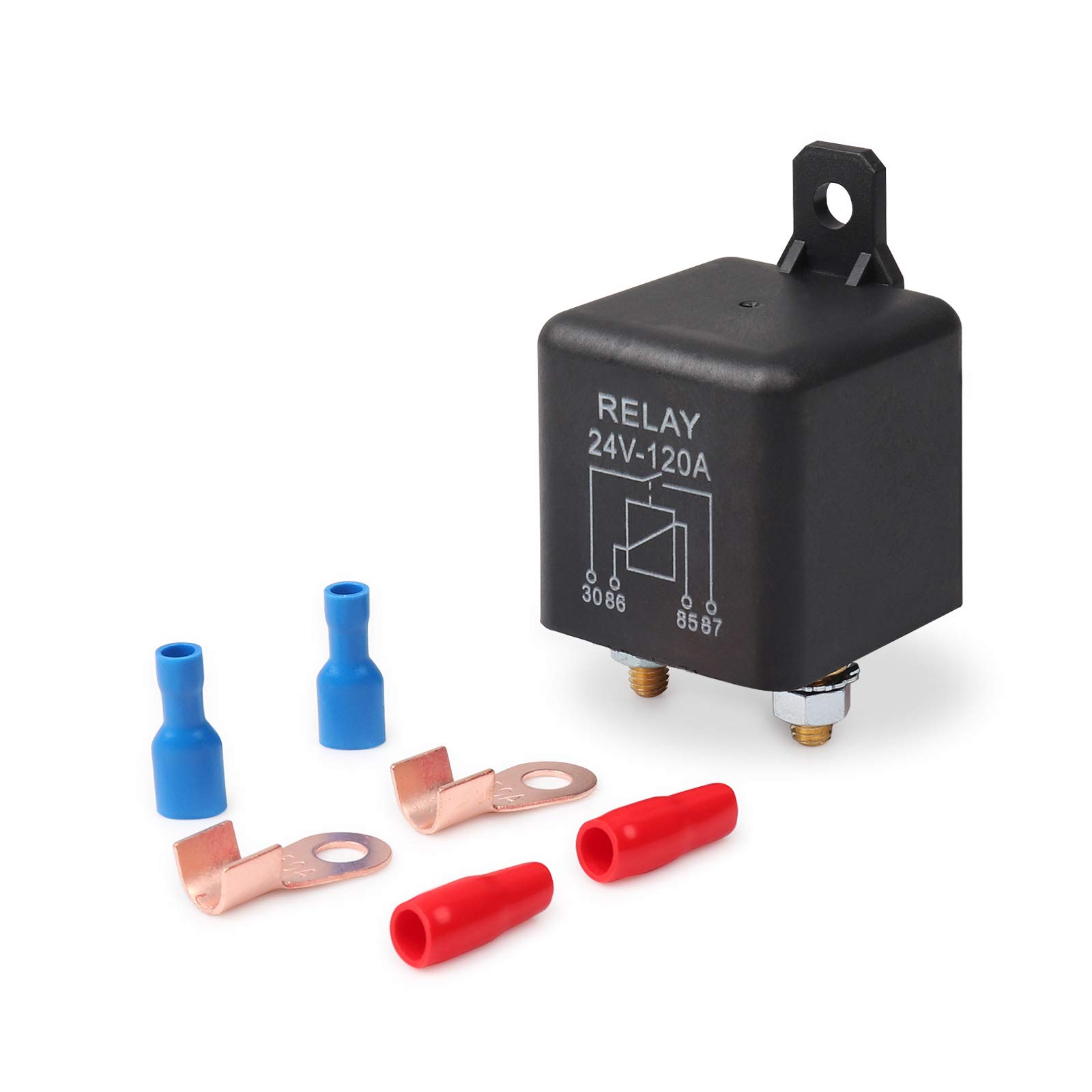 Ehdis Trennrelais 24V 120A 4 Pin Auto Relais Trennrelais Zweitbatterie Black Box Batterie für Automobile Heavy Vehicle-LKW Bagger Van Boo Ehdis Trennrelais 24V 120A 4 Pin Auto Relais Trennrelais Zweitbatterie Black Box Batterie für Automobile Heavy Vehicle-LKW Bagger Van Boo von EHDIS