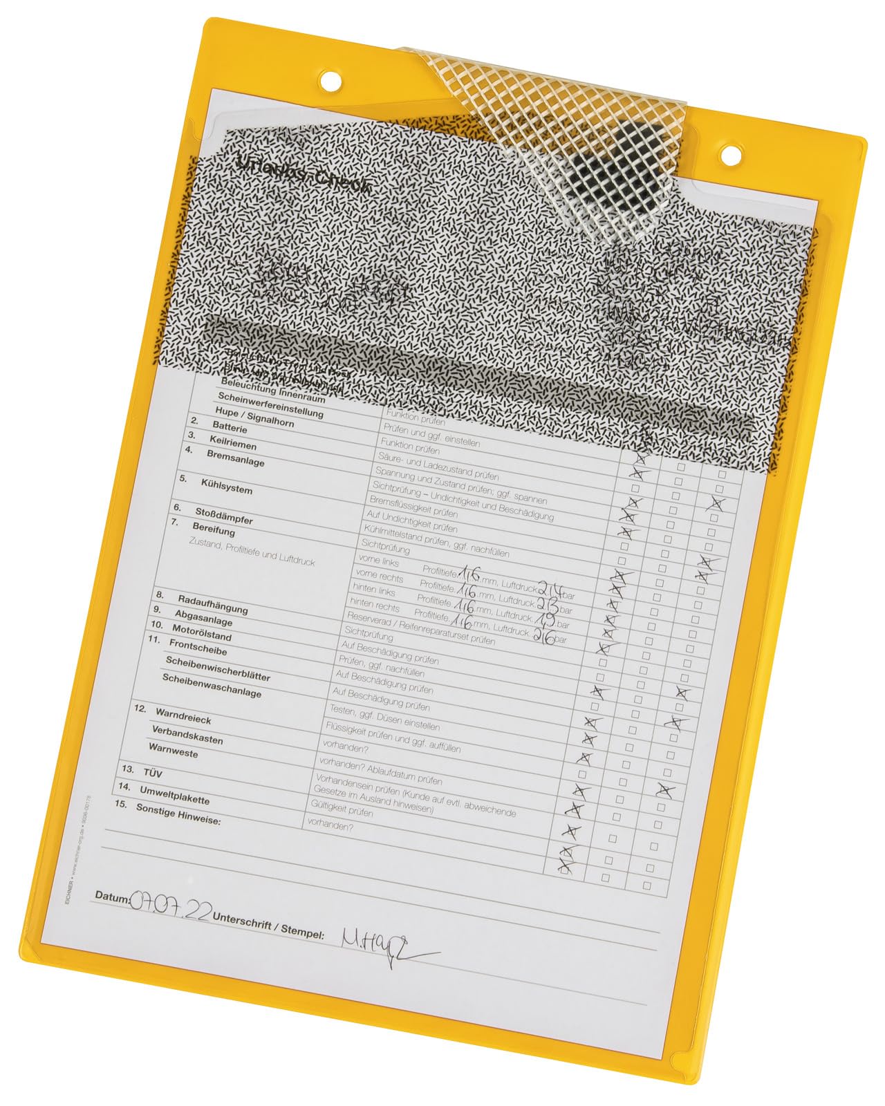 Eichner Auftragstasche A4 Secure mit verpixeltem Adressfeld gelb Eichner Auftragstasche A4 Secure mit verpixeltem Adressfeld gelb von Eichner