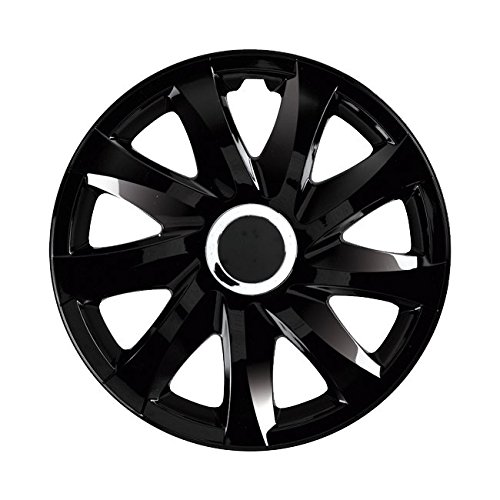 Eight Tec Handelsagentur (Farbe und Größe wählbar!) 15 Zoll Radkappen Drift (Schwarz) passend für Fast alle Fahrzeugtypen (universell) von Eight Tec Handelsagentur