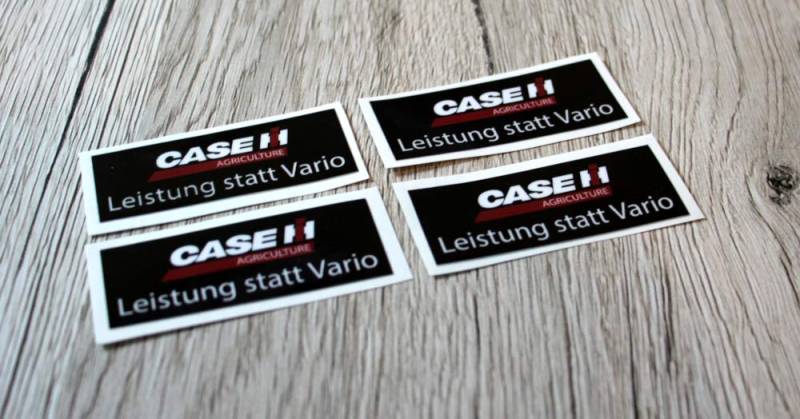 4x Case Leistung statt Vario Aufkleber Traktor Emblem Sticker Label von Eil Bulldog Versand