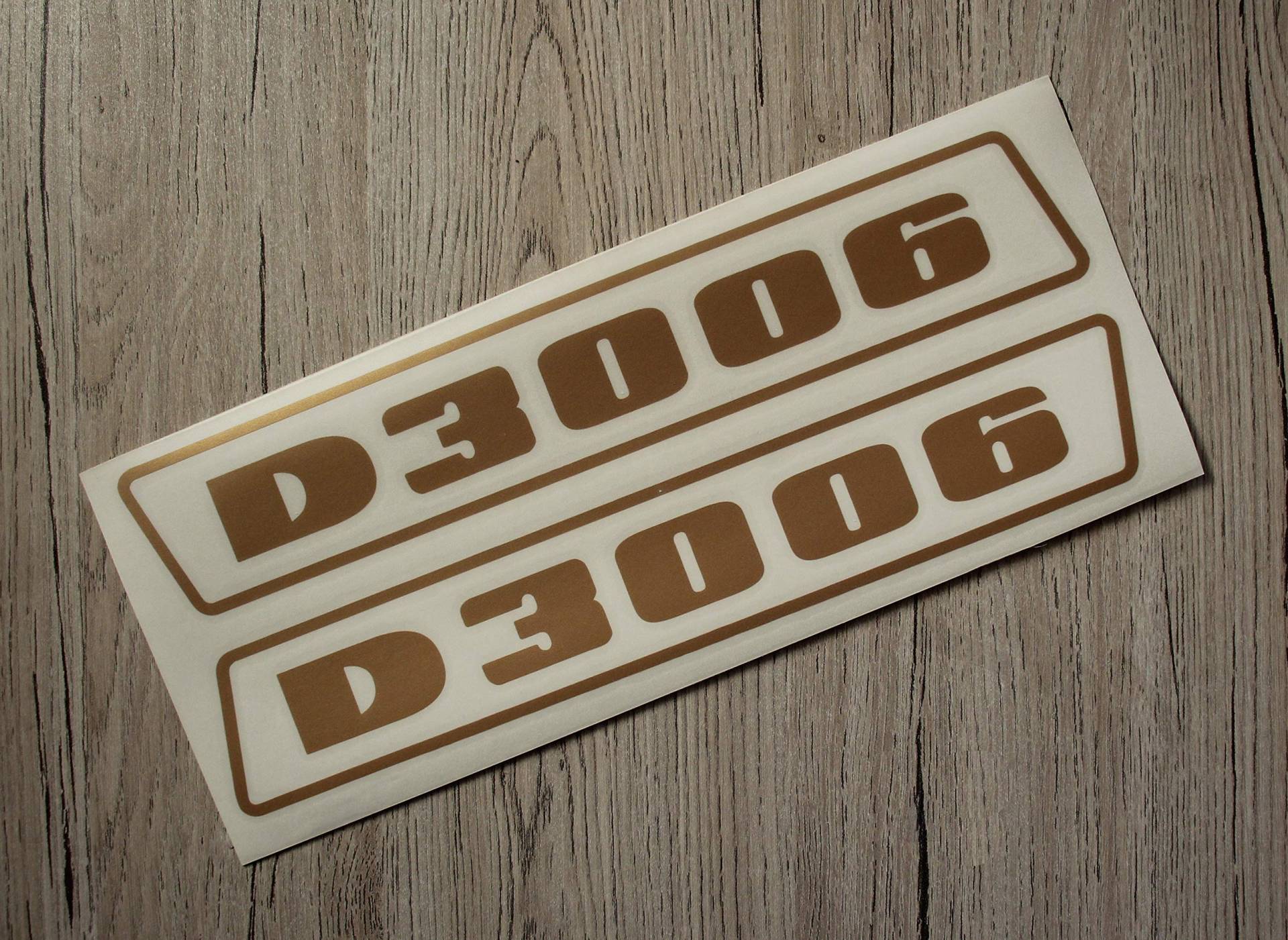 Deutz Aufkleber für Traktor D3006 Logo Emblem Sticker Label gold (bis 1974) von Eil Bulldog Versand