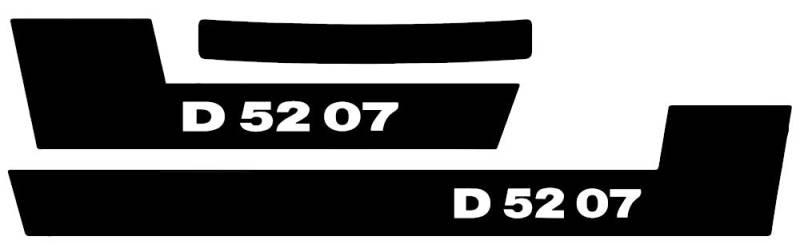 Deutz Aufkleber für Traktor D5207 Logo Emblem Sticker Label (ohne Rahmen) von Eil Bulldog Versand