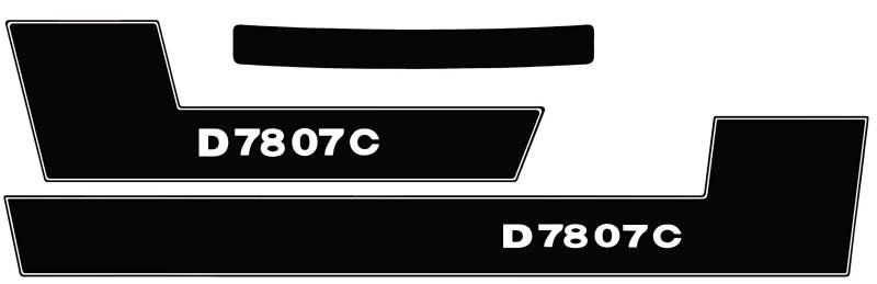 Deutz Aufkleber für Traktor D7807C Logo Emblem Sticker Label von Eil Bulldog Versand