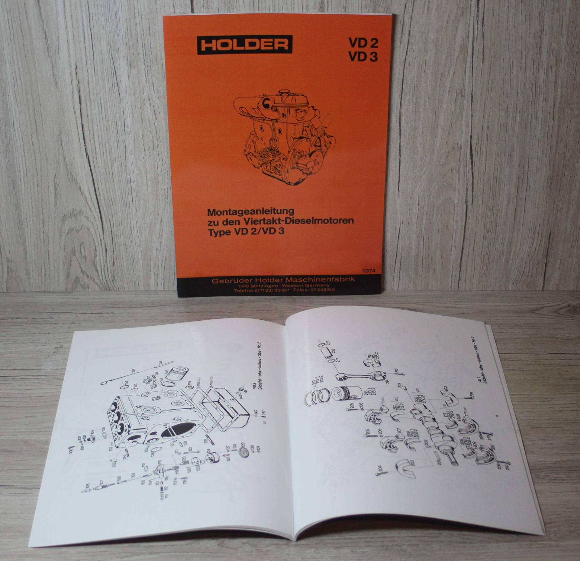 HOLDER Werkstatthandbuch Holder Montageanleitung VD 2 - VD 3 Viertakt Motor Dieselmotor HOLDER Werkstatthandbuch Holder Montageanleitung VD 2 - VD 3 Viertakt Motor Dieselmotor von Eil Bulldog Versand