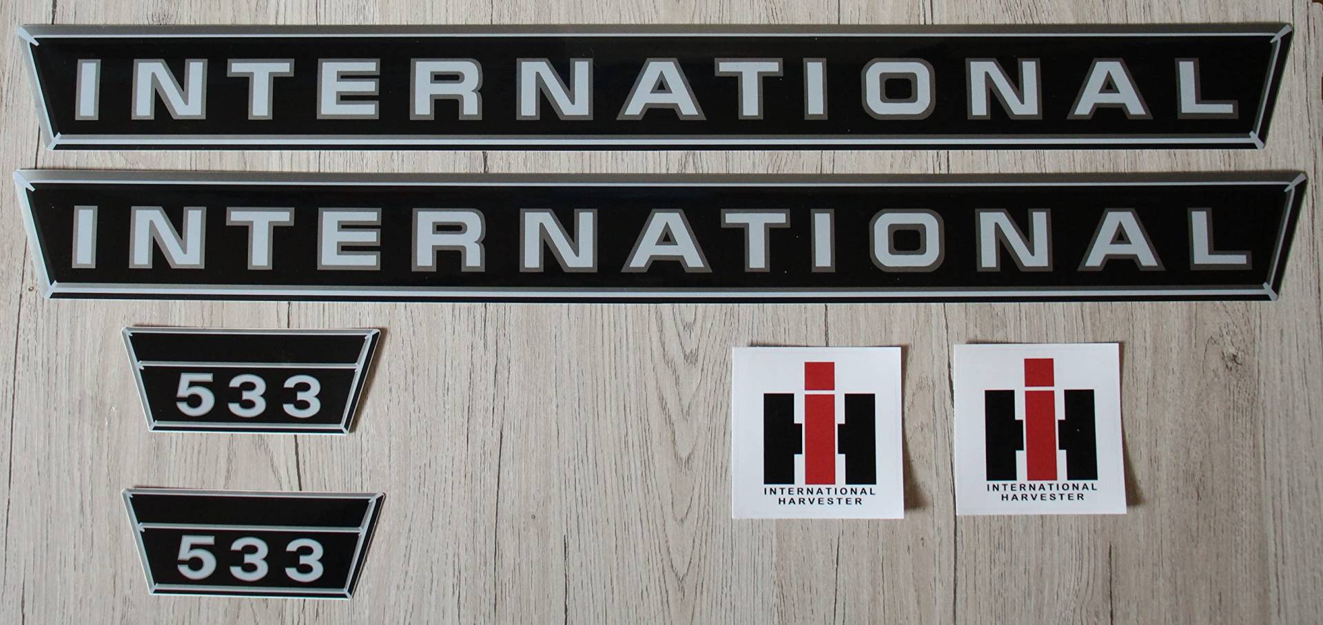 IHC/Mc Cormick Aufkleber international 533 Silber Logo Emblem Sticker Label Set klein IHC/Mc Cormick Aufkleber international 533 Silber Logo Emblem Sticker Label Set klein von Eil Bulldog Versand