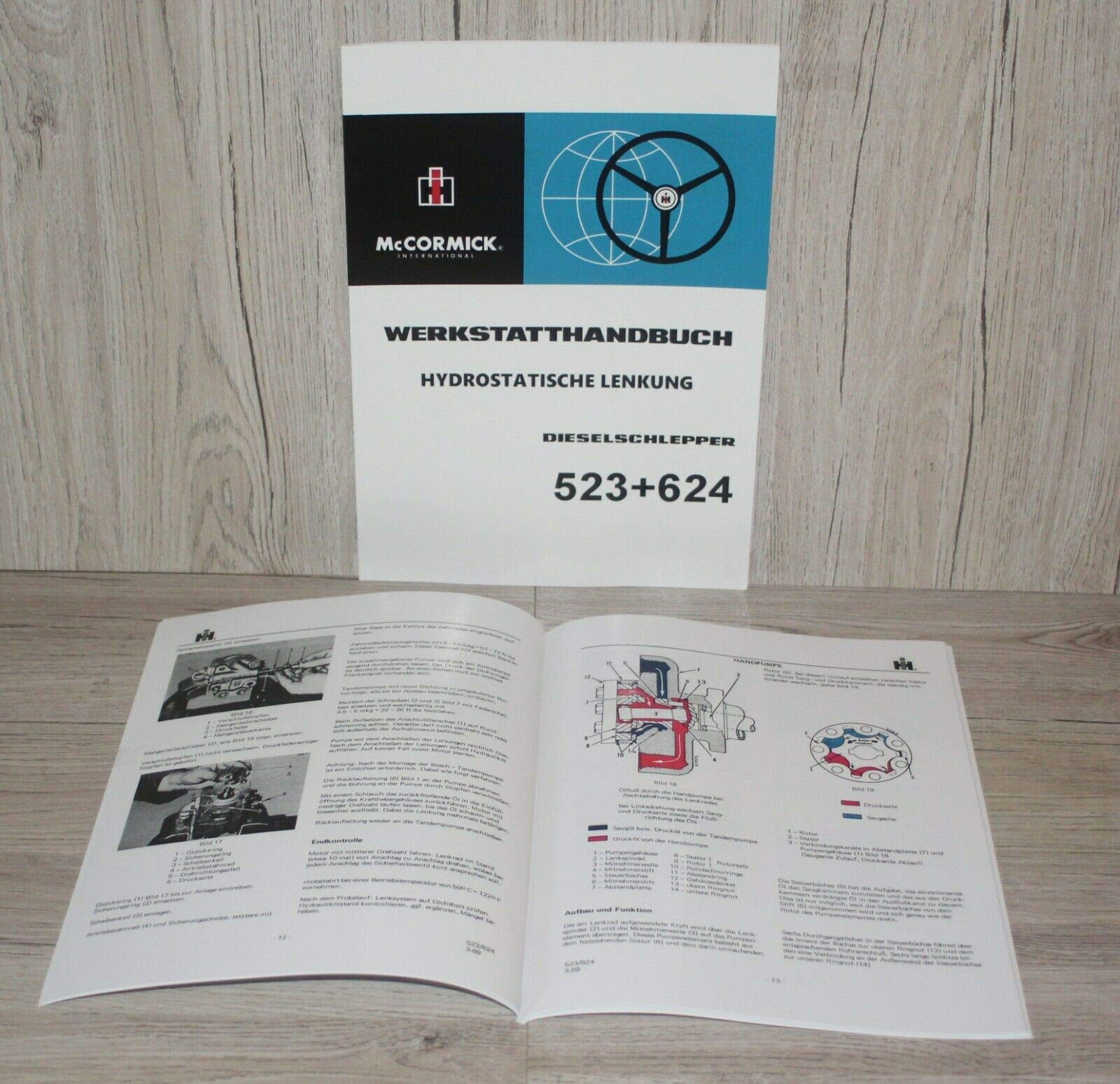 IHC MC CORMICK Werkstatthandbuch Hydrostatische Lenkung Traktor 523 624 auch passend für 553 654 724 824 da Baugleich von Eil Bulldog Versand