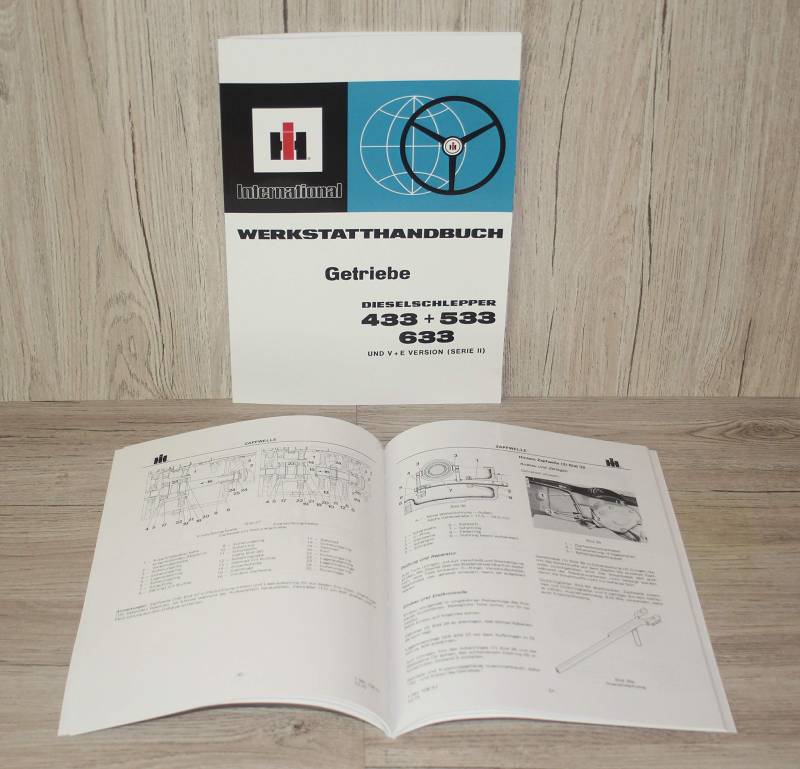 IHC Werkstatthandbuch Getriebe Traktor 433 533 633 und V + E Version (Serie II) von Eil Bulldog Versand