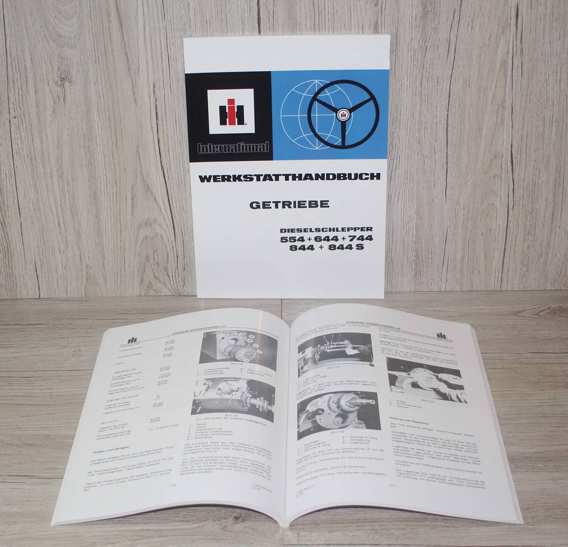 IHC Werkstatthandbuch Getriebe Traktor 554 644 744 844 844S von Eil Bulldog Versand