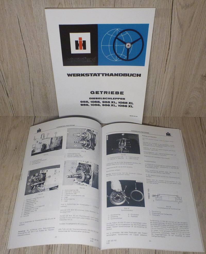 IHC Werkstatthandbuch Getriebe Traktor 955 1055 955XL 1055XL 956 1056 956XL 1056XL von Eil Bulldog Versand