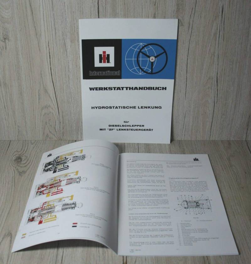 IHC Werkstatthandbuch Hydrostatische Lenkung Traktor mit ZF Lenksteuergerät von Eil Bulldog Versand
