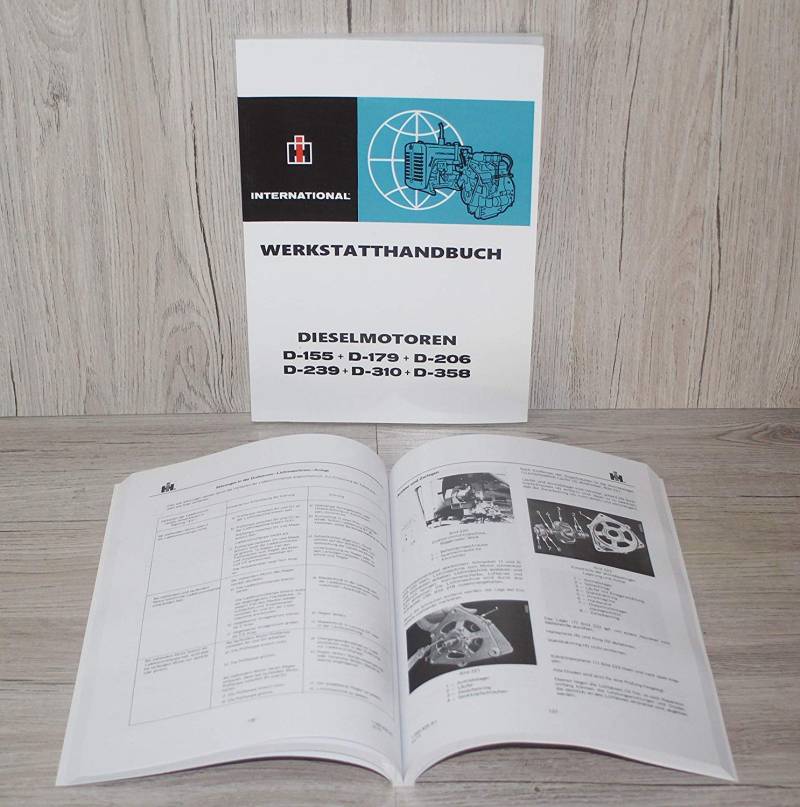 Eil Bulldog Versand IHC Werkstatthandbuch Motor D-155 D-179 D-206 D-239 D-246 D-268 D-310 D-358 (bis 10.75) von Eil Bulldog Versand