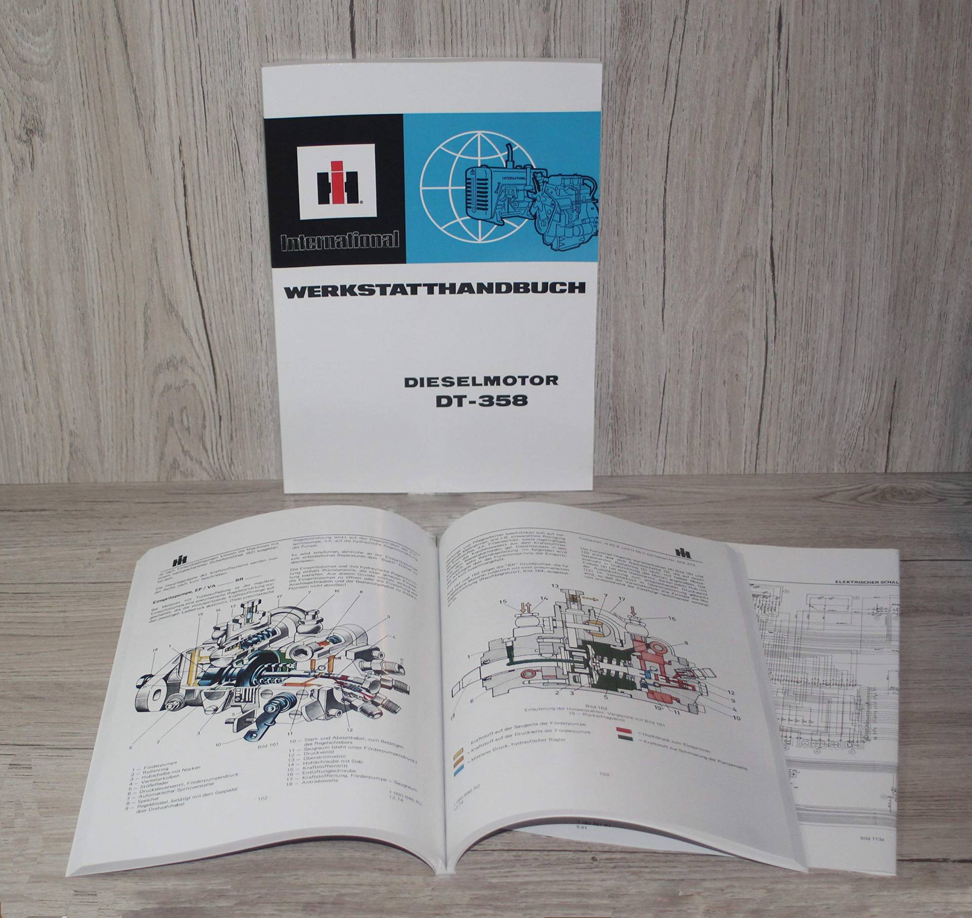 IHC Werkstatthandbuch Motor DT-358 von Eil Bulldog Versand