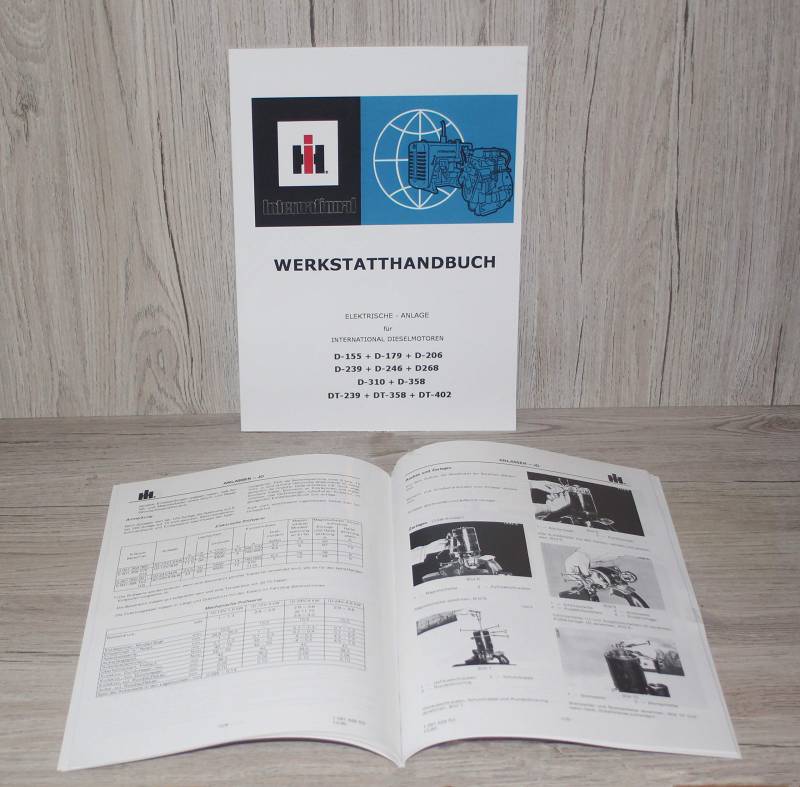 IHC Werkstatthandbuch Traktor Elektrische Anlage für Motor D155 D179 D206 D239 D246 D268 D310 D358 DT239 DT358 DT402 von Eil Bulldog Versand