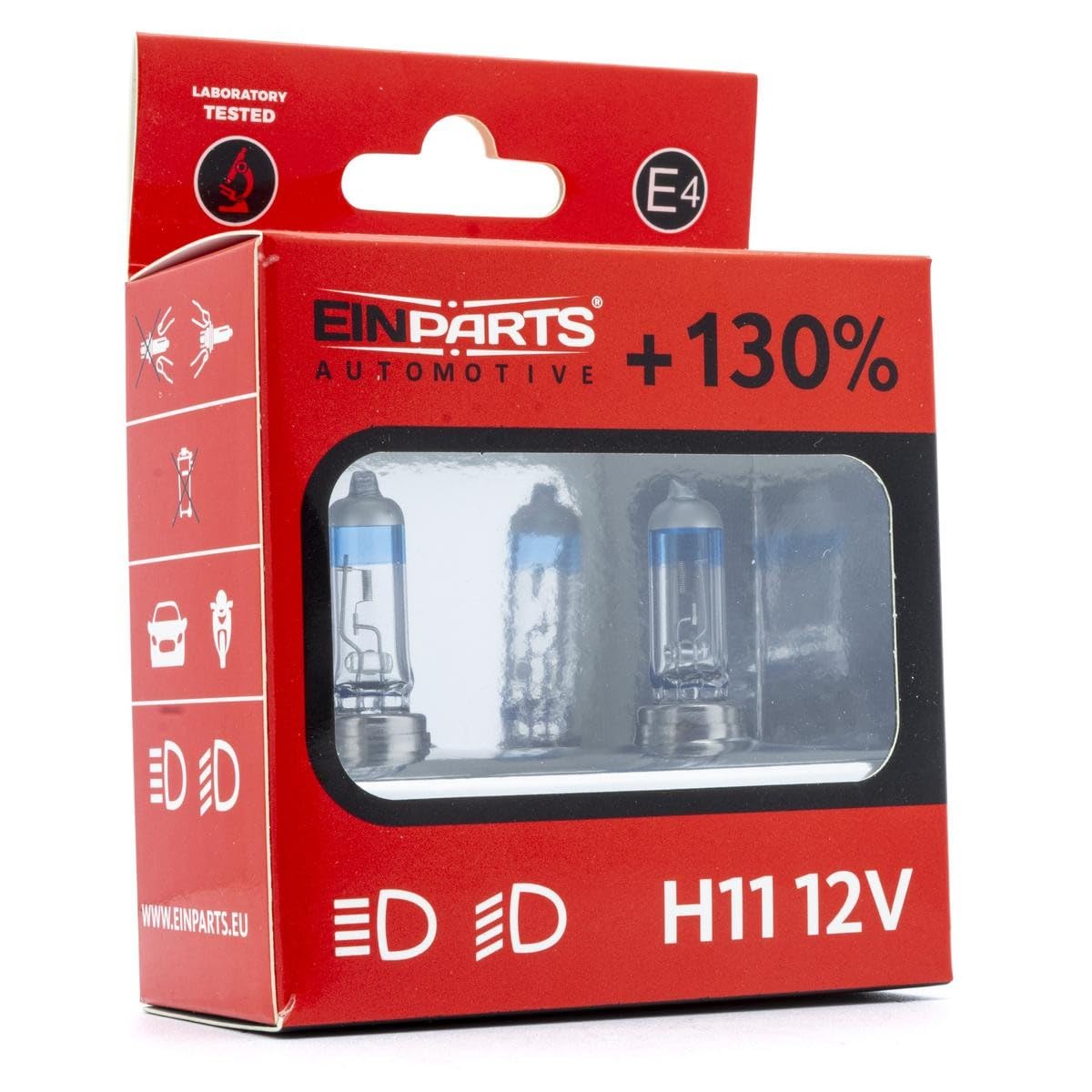 2x EINPARTS H11 Glühlampe Fernscheinwerfer 55W 5000K PGJ19-2 Fernlicht Halogen Birne EPB49K 2x EINPARTS H11 Glühlampe Fernscheinwerfer 55W 5000K PGJ19-2 Fernlicht Halogen Birne EPB49K von EinParts