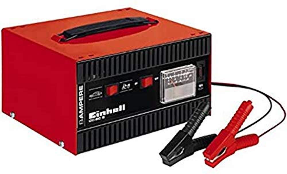 Einhell Batterie-Ladegerät CC-BC 8 (eingeb. Amperemeter, Umschalter 6/12V und Auto-/Motorradbetrieb, Stahlblechgehäuse, inkl. Ladeleitung m. Polzangen) von Einhell