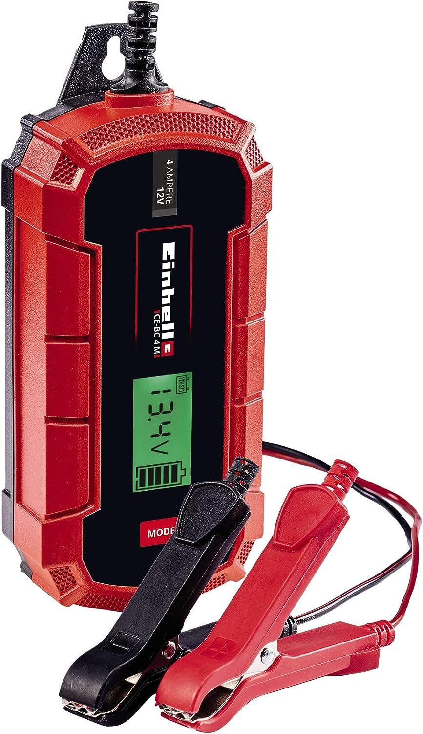 Einhell Batterie-Ladegerät CE-BC 4 M (intelligentes Batterieladegerät mit Mikroprozessorsteuerung für verschiedenste Batterietypen, u.a. Kfz/Krad, max. 4 Ampere Ladestrom) von Einhell