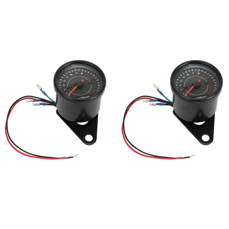 Eioeeklop 2X Digitale Elektronische Induktion Ip65 LED Hintergrundbeleuchtung Universal Motorrad Tachometer Zähler 13 Karat Min Shift Tachometer Gauge von Eioeeklop