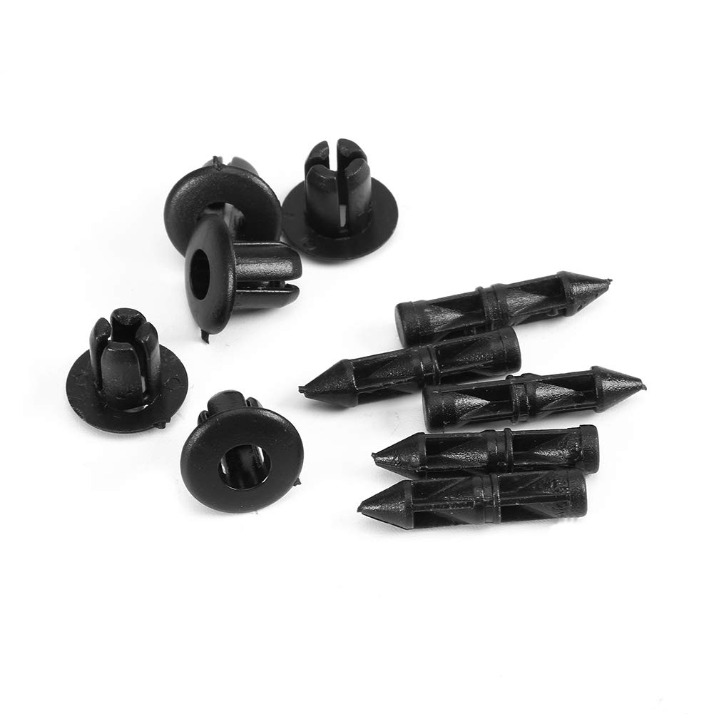 100pcs Kunststoffnieten Befestigungsclips Push Pin, Car-Styling 6mm Befestigung Clip Verkleidungsclips Kunststoffniet Motorradverkleidung für Honda Suzuki von Ejoyous