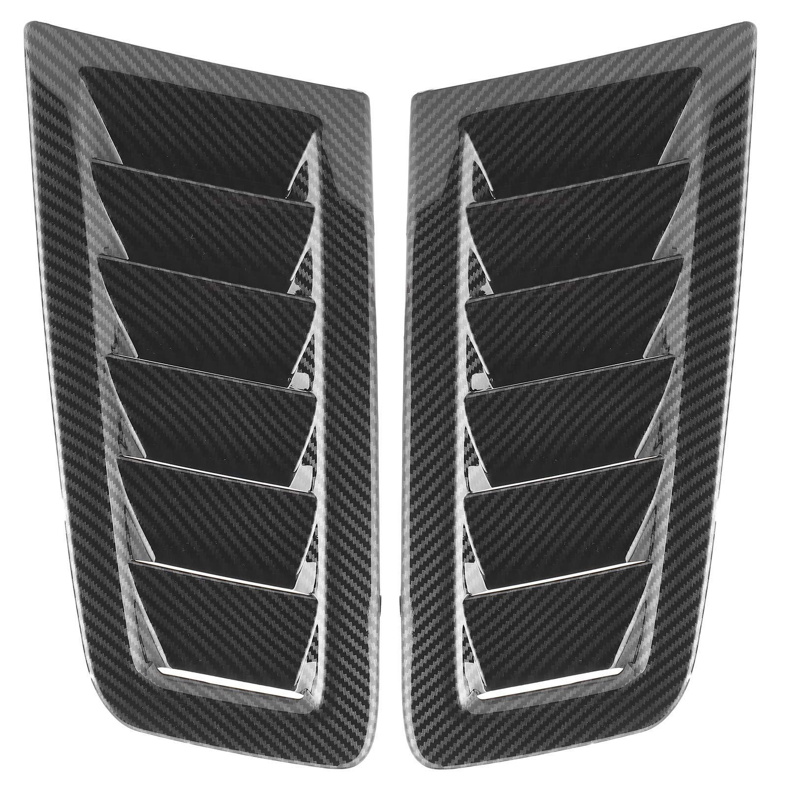 2Pcs Universal Lufteinlass Schaufel, Motorhauben Entlüftung Luftstrom Ansaugschaufel Turbo-Motorhaube Entlüftungshaube Abdeckung für Focus RS MK2 Style (Kohlefaser) von Ejoyous