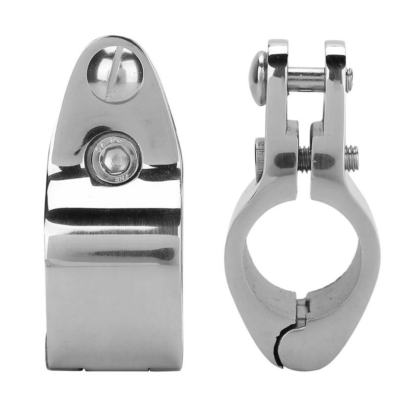 2pcs Boot Bimini Top Klappbacke Schieben, bimini top scharnier halterung Marine Jaw Slide Hardware Rohrklemme Rohrschelle für Boote Bimini Top Tube Clamp (32mm) von Ejoyous