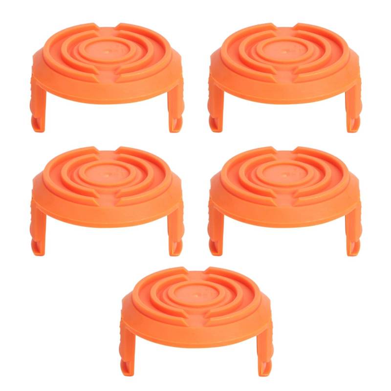 5 Stücke Worx Rasentrimmer Faden, Trimmerfaden Spulenabdeckung Rasentrimmer Spule Kappen Deck Ersatzdeckel Fadenschutz für Rasentrimmer Worx WA0010 von Ejoyous