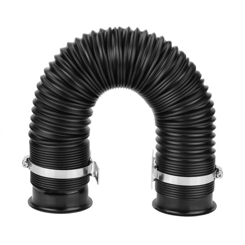Auto Ansaugschlauch Luftfilter Universal, Flexibel Ansaugrohr Sportluftfilter Schlauch Motor Luftschlauch Kaltluftschlauch Mit 2 Befestigungsklammern 76mm 3" Ausziehbar Auf 80cm von Ejoyous