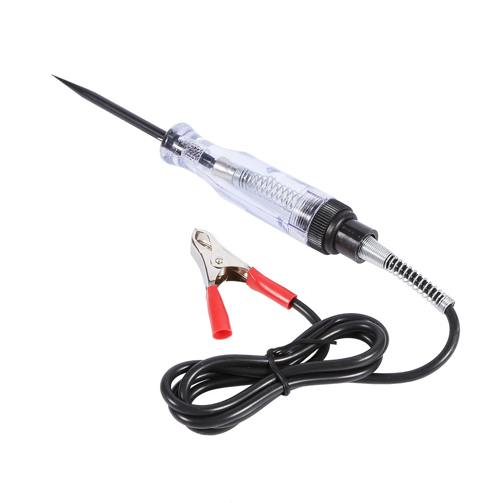 Ejoyous Auto Durchgangsprüfer 6 V 12 V 24 V DC Elektrischer Stromkreis Spannungsprüfer Teststift mit Anzeigelampe und 96 cm Draht Stift für Stromkreisen Sicherungen Schaltern und Leitungen von Ejoyous