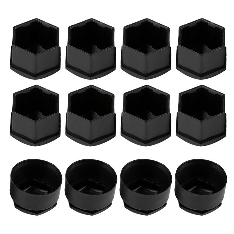 Auto Radschrauben Kappen, 20 Stücke 17 mm Radmuttern Abdeckungen Radmuttern Radschraubenkappen Radmutter Felgenabdeckung Schraubenkappen, für (Schwarz) von Ejoyous