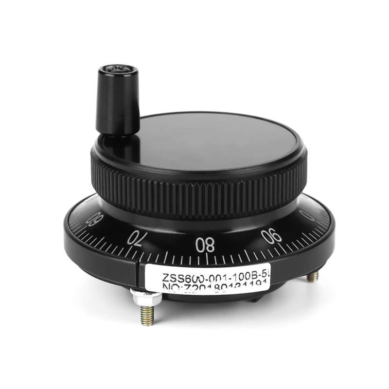 CNC Impulsgeber, Handrad Impulsgeber, 5V 60MM Handrad Impulsgeber Mühle Router Manuelle Steuerung Handimpulsgeber Mühle für CNC-System (Black) von Ejoyous