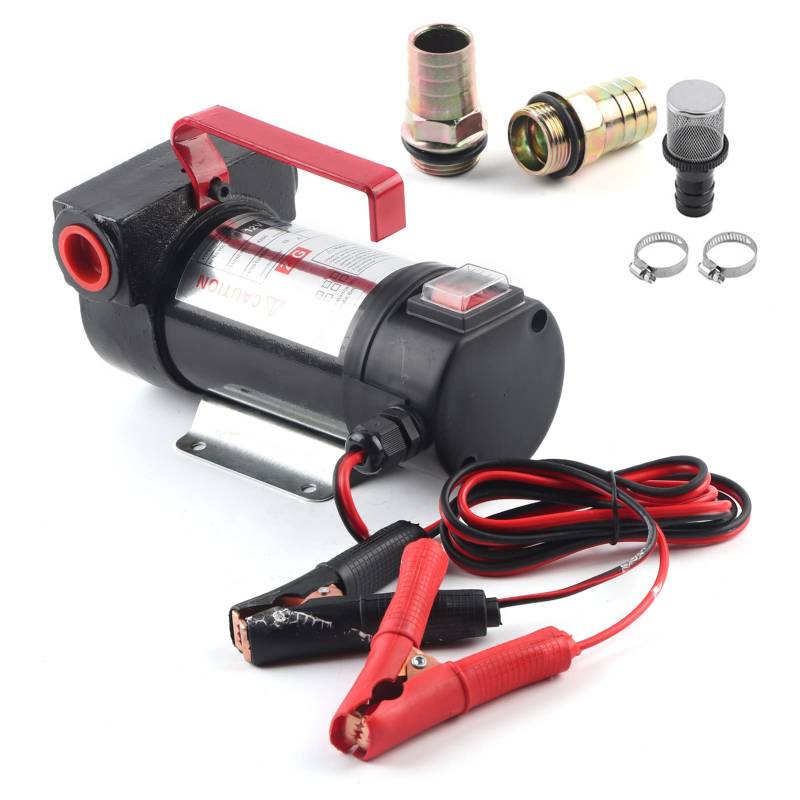 Dieselpumpe, 12V DC 40L/min Elektrische Umfüllpumpe Absaugpumpe Kraftstoffpumpe Ölabsaugpumpe Heizölpumpe selbstansaugend ransfer-Pumpe Flüssigkeit Extractor für Schwerlastfahrzeug von Ejoyous