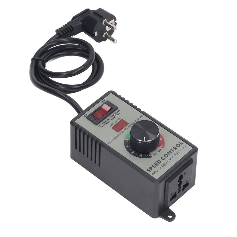 Drehzahlregler Motor AC 220-240V 4000W, 10A Lüfter Motordrehzahlregler Elektromotor Drehzahlregler mit Einstellbarem Drehschalter, für Abgablüfter Wolframlampen Winkelschleifern von Ejoyous