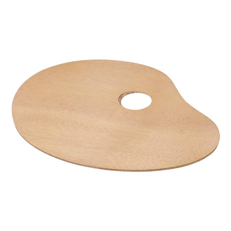 Ejoyous Holzpalette Holz Malpalette Mischpalette Oval Farbpalette Rund Farbmischpalette mit Griffloch für Malen Ölfarben Kunst Aquarell 20 * 30 cm von Ejoyous