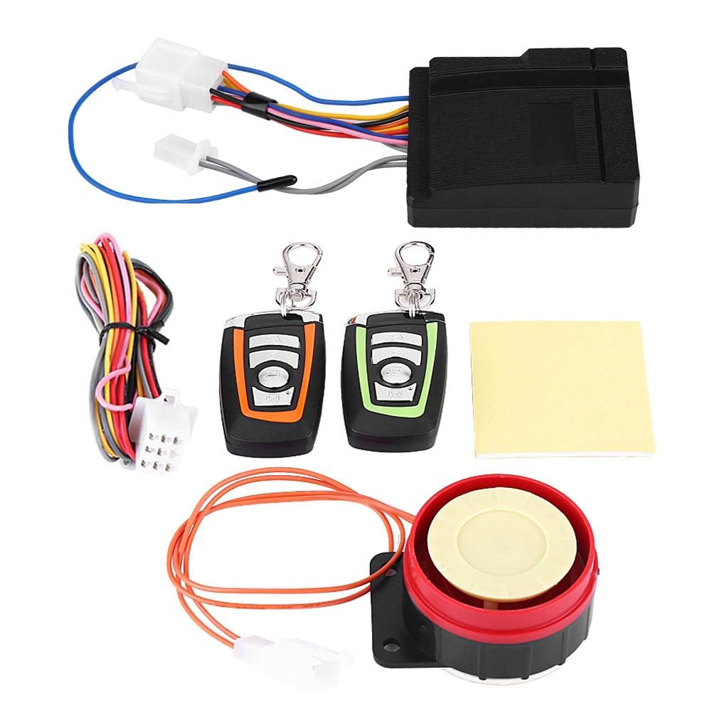 Motorrad Alarmanlage mit 2 Fernbedienung, 12V 125db Universelle wasserdichte Drahtlose Diebstahlsicherung Alarmanlage Motorrad Funkalarmanlage Einstellbare 5 Empfindlichkeitsstufe Motorrad Alarmanlage mit 2 Fernbedienung, 12V 125db Universelle wasserdichte Drahtlose Diebstahlsicherung Alarmanlage Motorrad Funkalarmanlage Einstellbare 5 Empfindlichkeitsstufe von Ejoyous