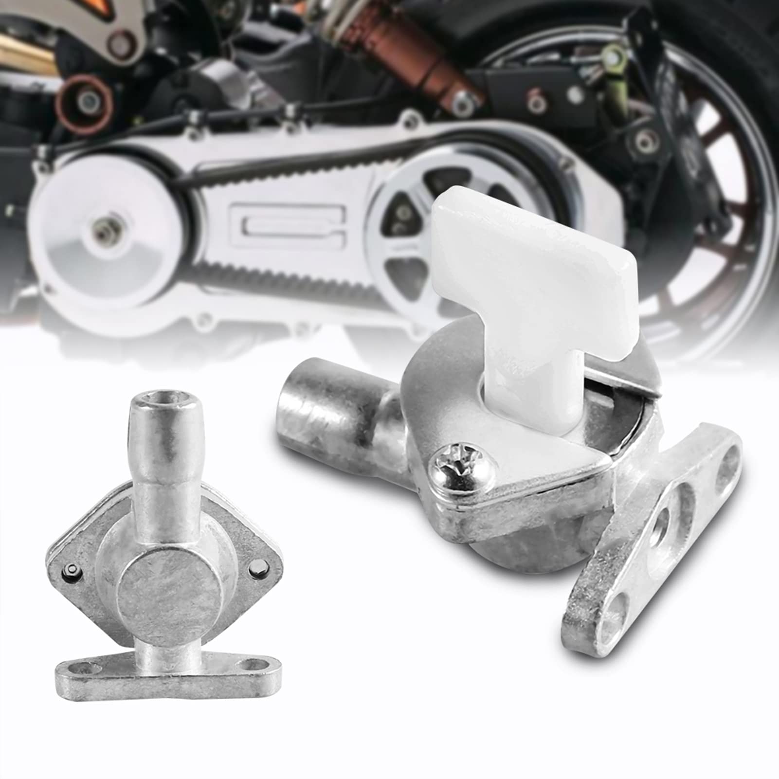 Motorrad Benzinhahn Schalter, Kraftstoff Benzintankschalter Tankdeckel Ventilhahn Universal Benzinhahn Benzin Schalter Benzin Hahn Kraftstoffhahn für 47 Cc 49 Cc Mini Moto Pit Dirt Bike von Ejoyous