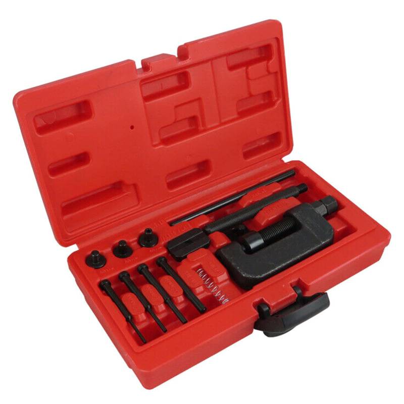 Motorradkettenschalterset, 13pcs -Kettenentfernungswerkzeugkit mit Tragetaschenkettenschneider und Riveter für Motorradfahrrad ATV von Ejoyous
