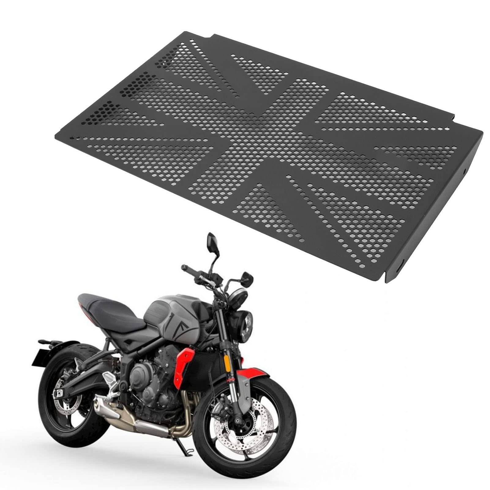 Motorradkühlergitterschutzabdeckung, Austausch von Edelstahl -Motorradkühler -Kühler -Kühler -Beschützer für Tri dent 660 Motorradkühlergitterschutzabdeckung, Austausch von Edelstahl -Motorradkühler -Kühler -Kühler -Beschützer für Tri dent 660 von Ejoyous