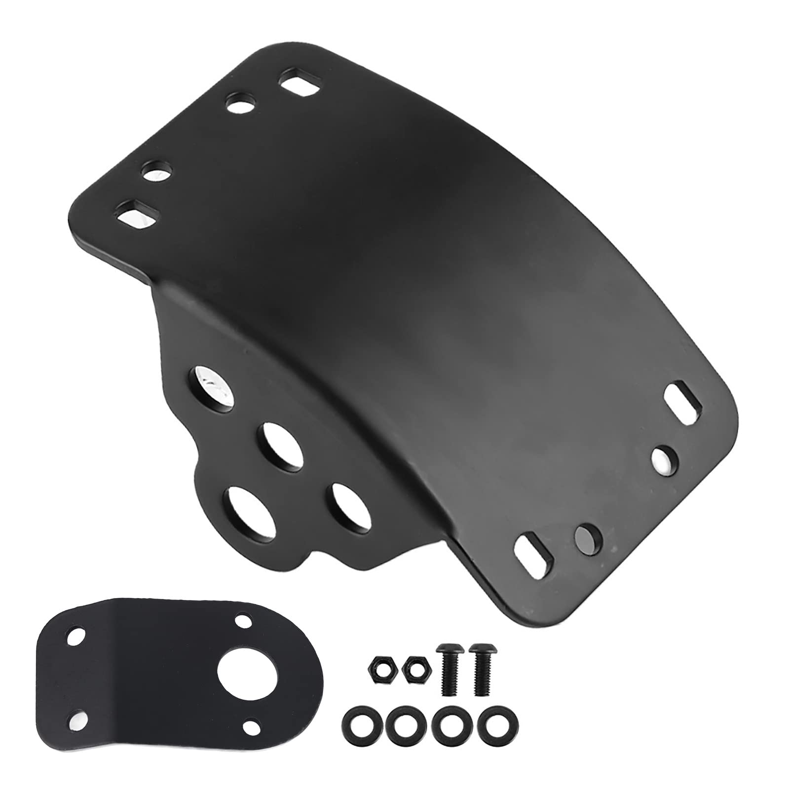 Rugged Steel Side Mount Sendernschildhalterung Multi -Montage -Optionen Einfache Installation für Cruiser Bobber Chopper, Nummernschildhalterung von Ejoyous