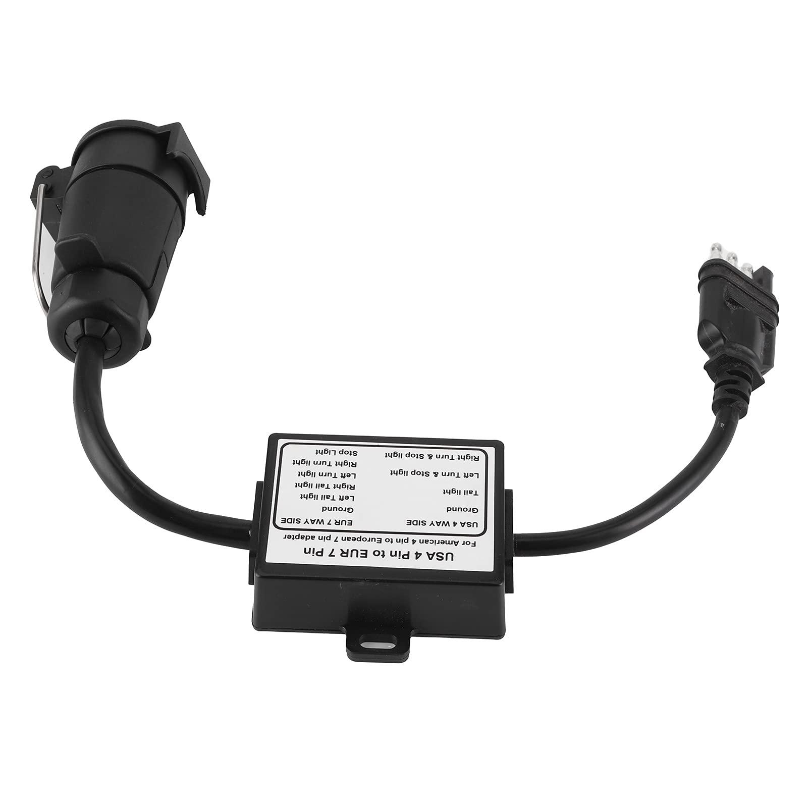 Trailer Connector Light Converter, USA 4 Pin to EUR 7 Pin Adapter, Stop/Brake Signal Separating for European Trailers, Plug and Play Installation, Dust Cover Included Trailer Connector Light Converter, USA 4 Pin to EUR 7 Pin Adapter, Stop/Brake Signal Separating for European Trailers, Plug and Play Installation, Dust Cover Included von Ejoyous