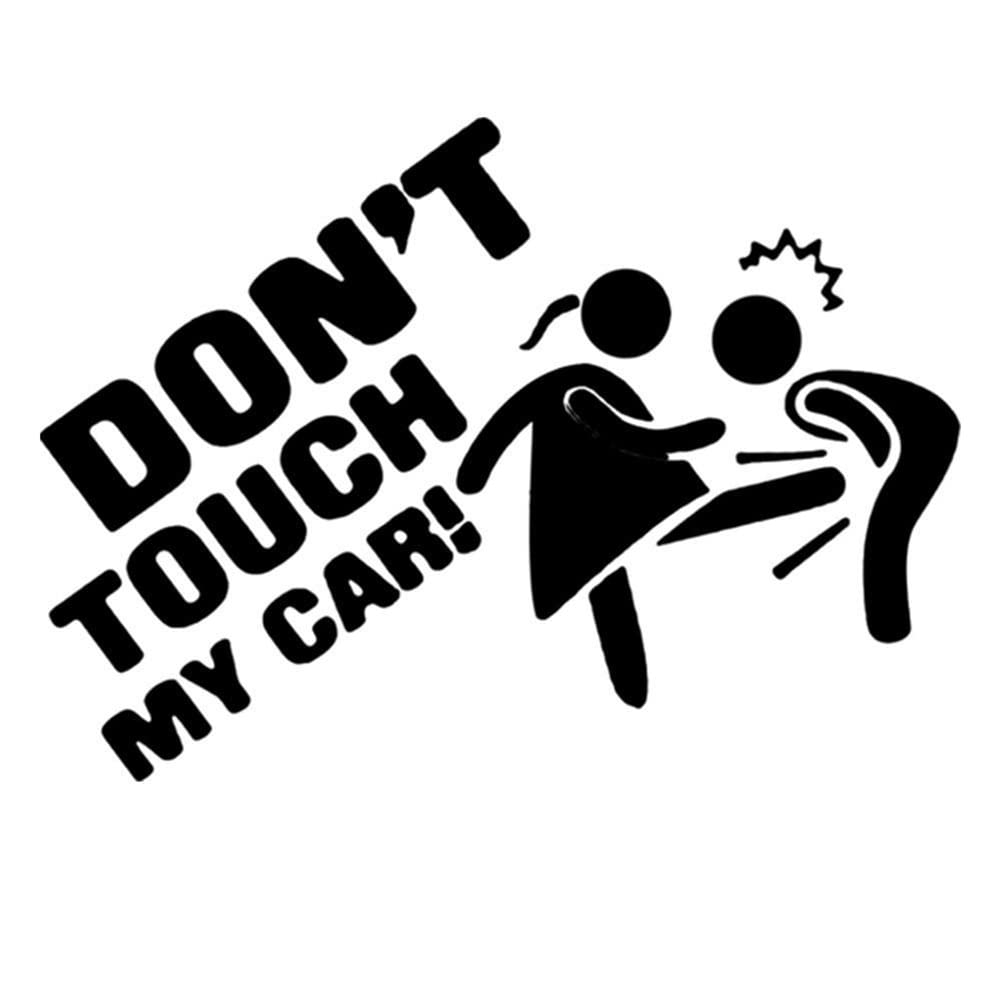 Don't Touch My Car Sticker,Ekakashop Autoaufkleber Personalisierte reflektierende Warnaufkleber lustige aufkleber Auto Karosserie Fenster Stoßstange selbstklebende Dekoration Aufkleber von Ekakashop