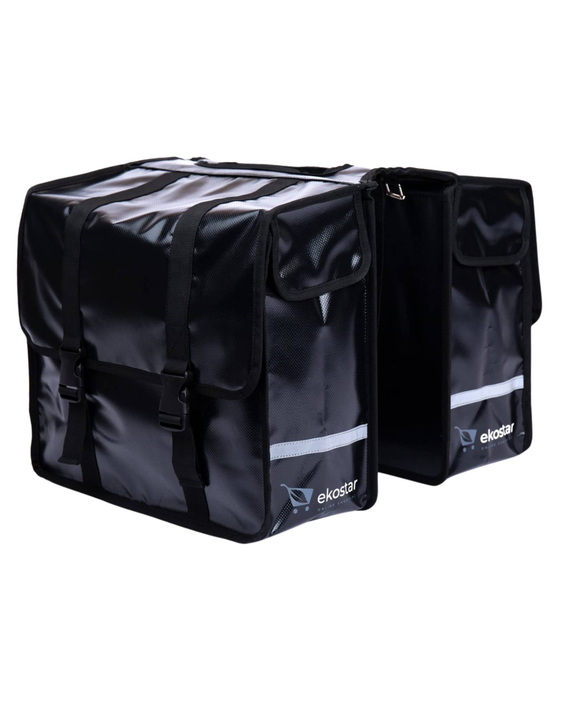 Ekostar Doppelte Fahrradtasche – Gepäckträgertasche – Hinterradtasche - Doppeltasche -Satteltasche – Wasserdicht – Schwarz - 46 Liter - Reflektoren – Einfache Montage – E-Bike Ekostar Doppelte Fahrradtasche – Gepäckträgertasche – Hinterradtasche - Doppeltasche -Satteltasche – Wasserdicht – Schwarz - 46 Liter - Reflektoren – Einfache Montage – E-Bike von Ekostar online shopping