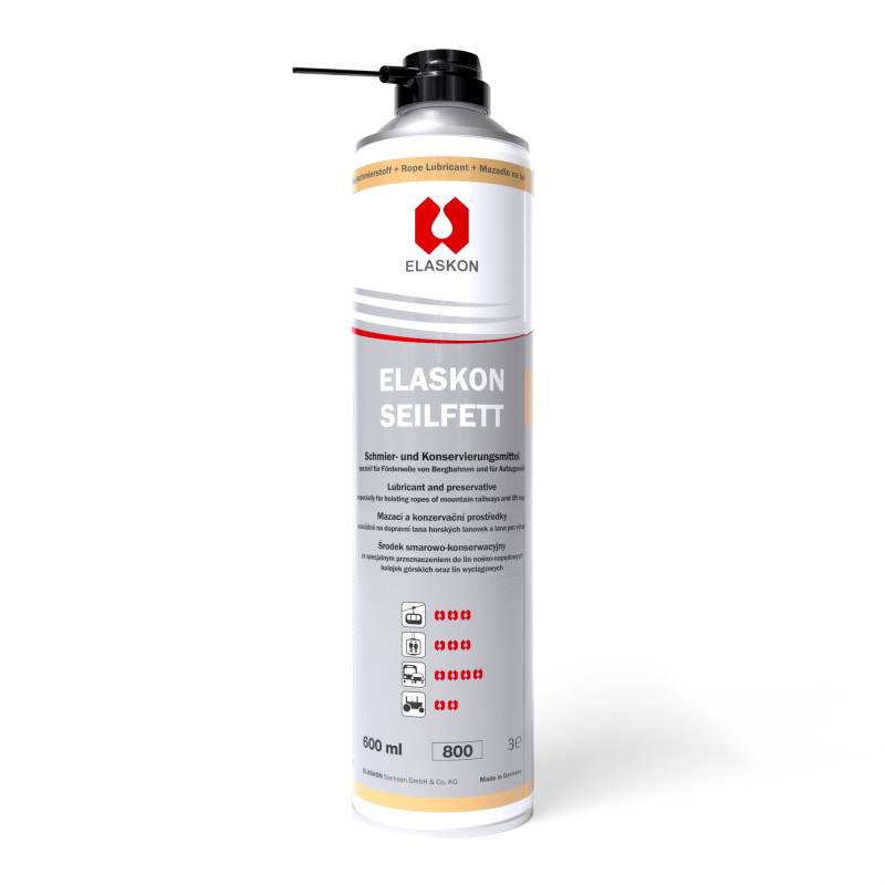 ELASKON Seilfett zur Konservierung und Schmierung von Drahtseilen / Korrosionsschutz (1 x 600ml Aerosoldose) von ELASKON